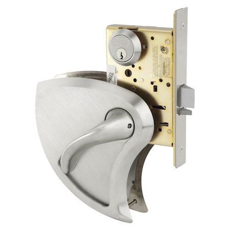 SARGENT Grade 1 Asylum or Institution Mortise Lock, BHW Lever, Conventional Cylinder, Right Hand, Ligature R 8217 BHW 32D RH